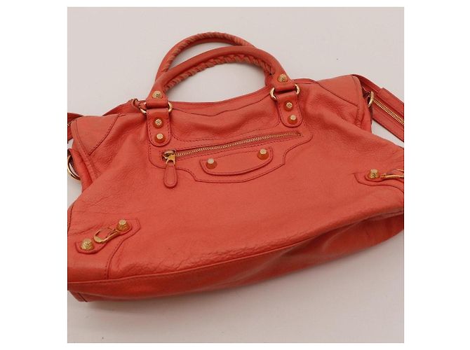 Borsa Balenciaga City Classic Corallo - vista 6