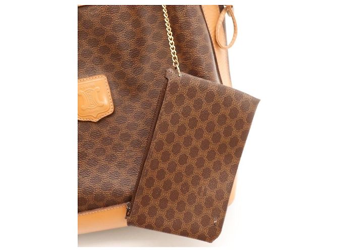 Céline Bolso Bucket Celine Macadam Castaño Monograma - vista 10