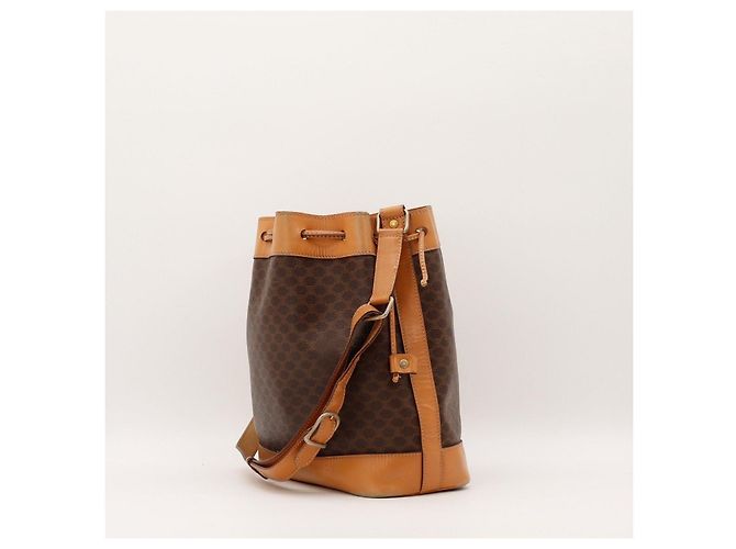 Céline Bolso Bucket Celine Macadam Castaño Monograma - vista 4
