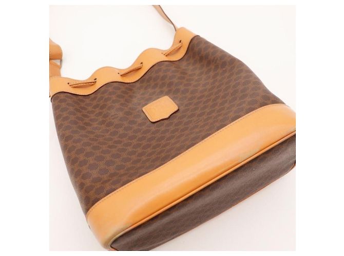 Céline Bolso Bucket Celine Macadam Castaño Monograma - vista 6