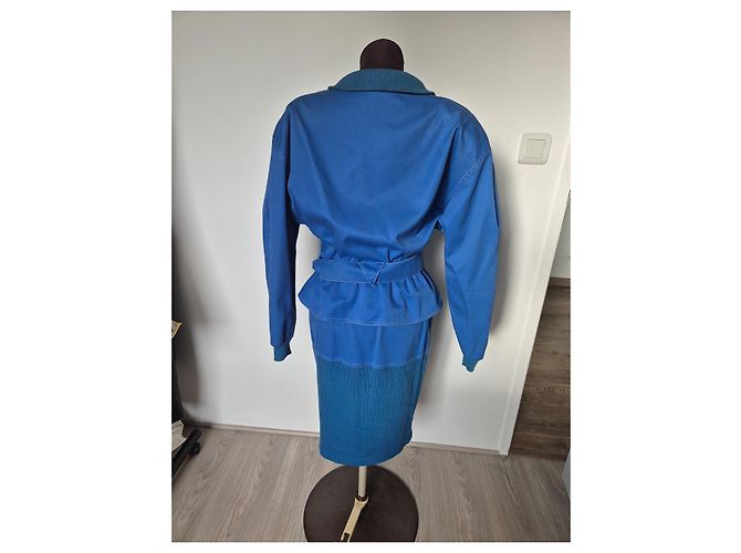 Thierry Mugler Jacken- und Rock-Set blau - Ansicht 2