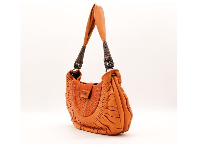 Christian Dior Borsa Hobo in pelle arancione - vista 2
