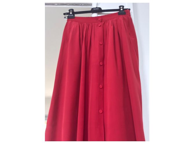 Autre Marque Gonna lunga in seta rossa forte_forte 'Resort' Rosso - vista 2