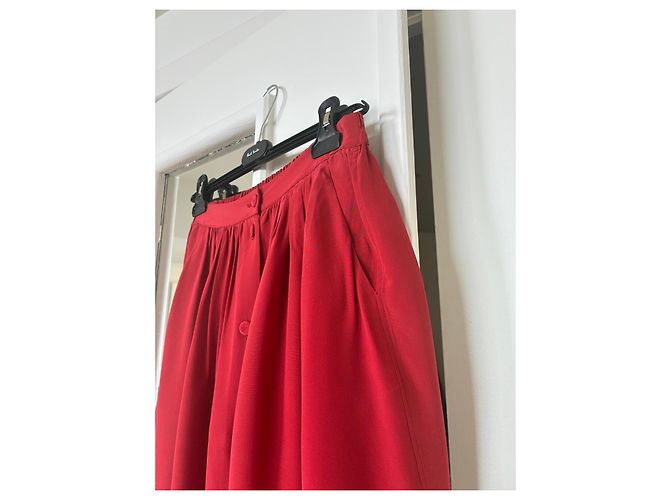 Autre Marque Gonna lunga in seta rossa forte_forte 'Resort' Rosso - vista 4
