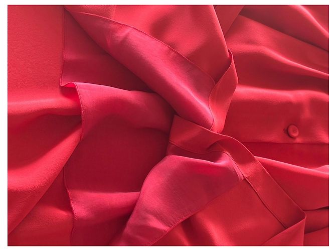 Autre Marque Gonna lunga in seta rossa forte_forte 'Resort' Rosso - vista 6