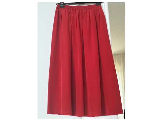 Autre Marque Gonna lunga in seta rossa forte_forte 'Resort' Rosso - vista 8