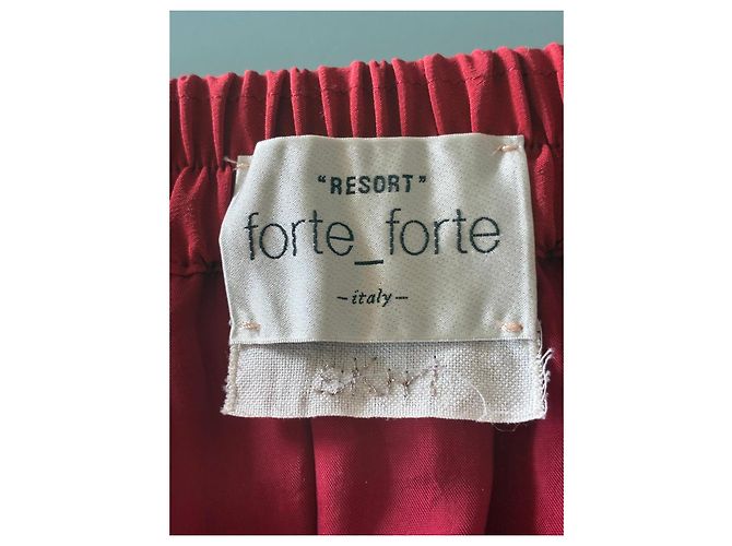 Autre Marque Gonna lunga in seta rossa forte_forte 'Resort' Rosso - vista 9