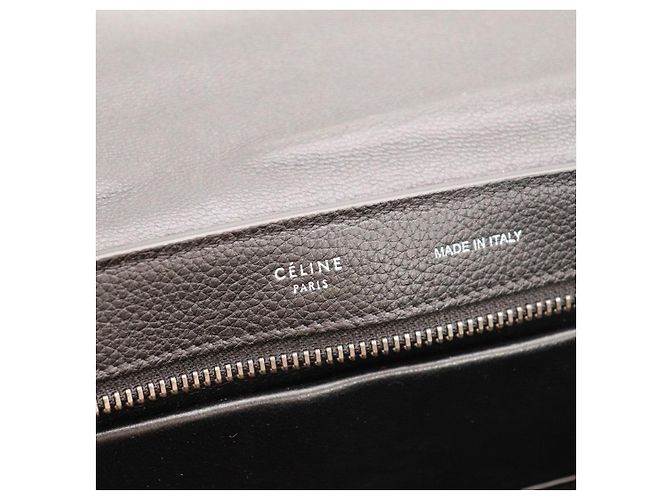 Céline Celine Borsa Trapeze Pelle Nera e Camoscio Nero - vista 7