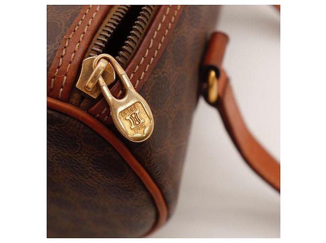 Céline Celine Macassar Monogram Boston Bag Brown - view 9