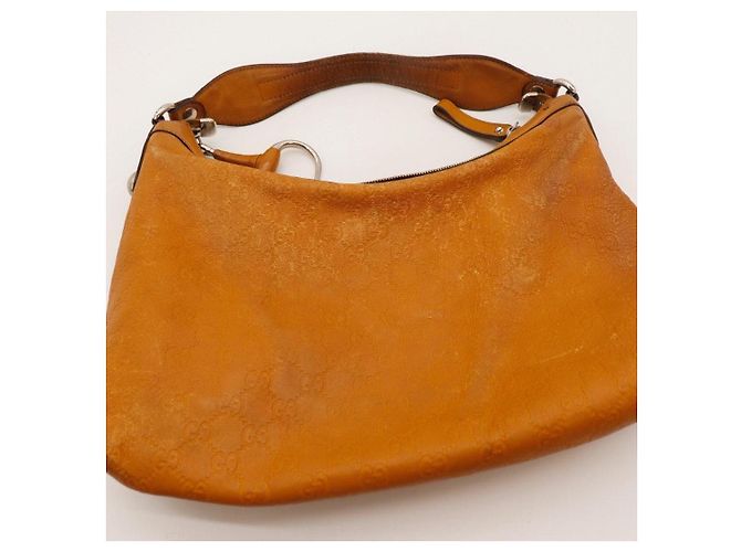 Gucci Guccissima Borsa Hobo in Pelle Marrone - vista 6