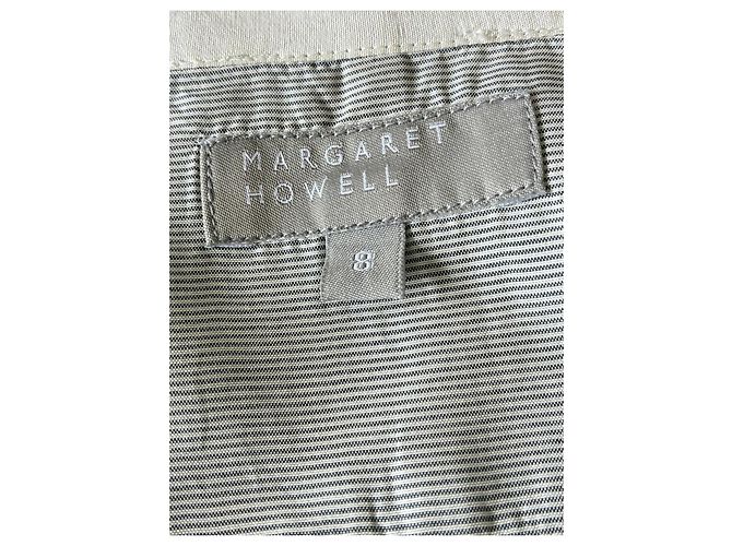 Autre Marque Margaret Howell Seidenhemd grau-weiß gestreift - Ansicht 2