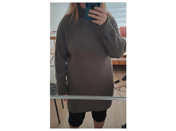 Autre Marque Robe pull côtelée Catwalk Junkie Vert foncé - vue 2
