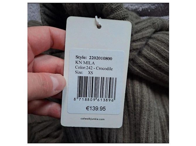 Autre Marque Robe pull côtelée Catwalk Junkie Vert foncé - vue 3