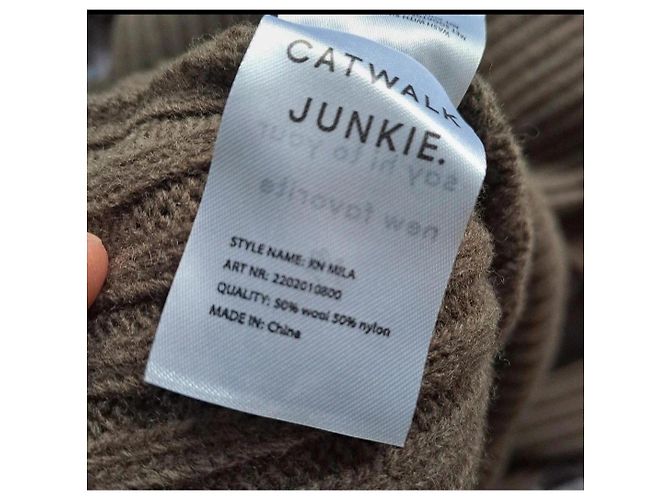 Autre Marque Robe pull côtelée Catwalk Junkie Vert foncé - vue 5