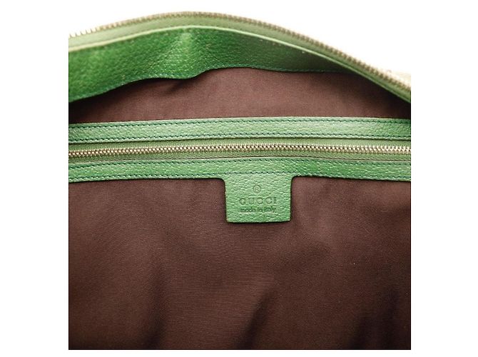 Bamboo Borsa Hobo Gucci in tela GG Supreme e bambù Marrone D'oro Verde - vista 12