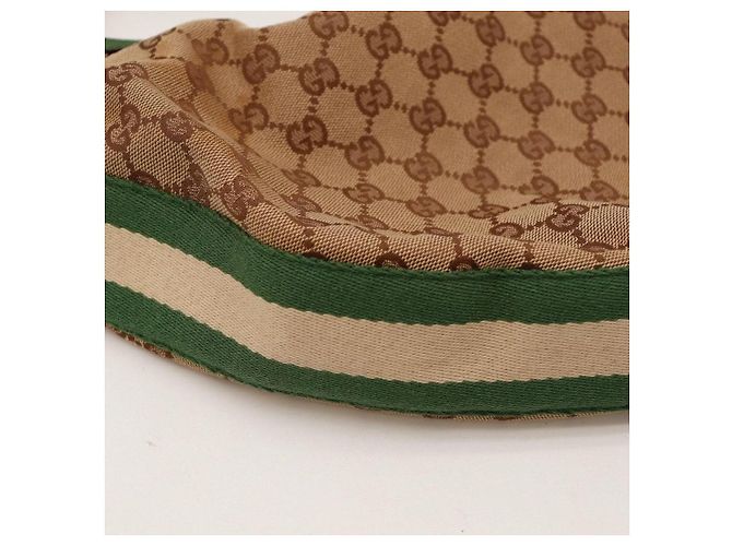 Bamboo Borsa Hobo Gucci in tela GG Supreme e bambù Marrone D'oro Verde - vista 8