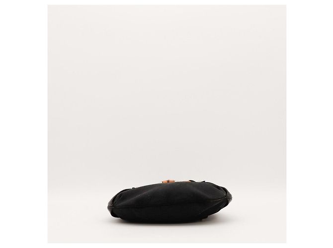 Borsa a tracolla Gucci Bamboo in tela GG Nero - vista 5