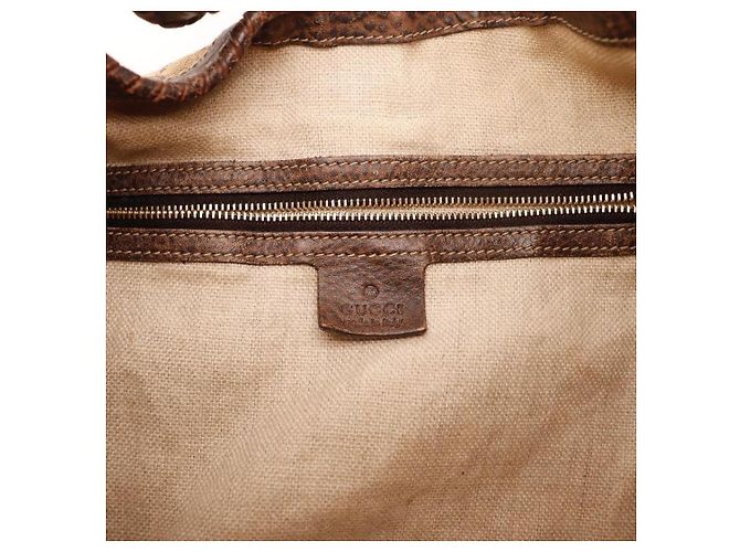 Bamboo Borsa hobo Gucci in tela monogram GG con bambù Marrone Monogramma - vista 8