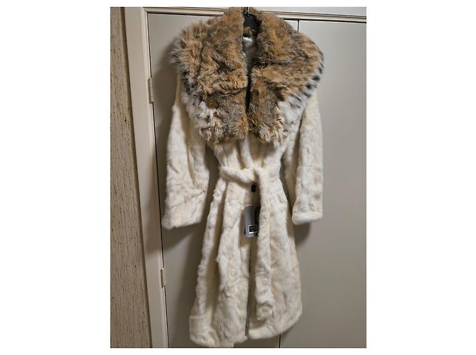 Autre Marque Cappotto Gelotti Visone Bianco e Lince - vista 4