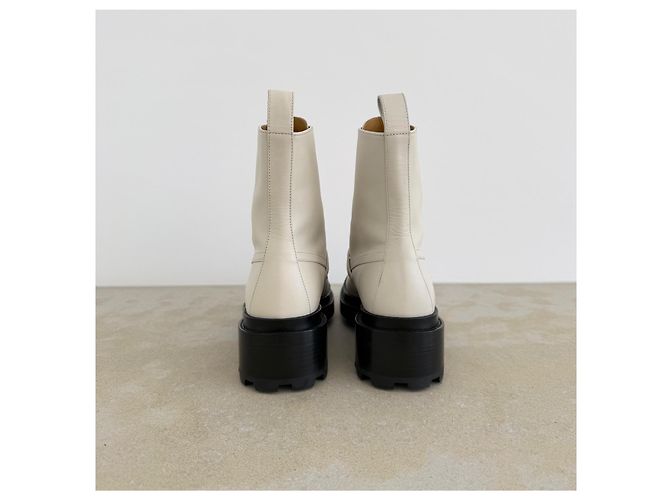 Botines Hermès Funk Kelly Blanc de Paris Piel Talla 38 Blanco - vista 7