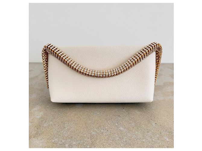 Autre Marque Borsa Rosantica Mini Annabella Cristalli Avorio Bianco D'oro - vista 4