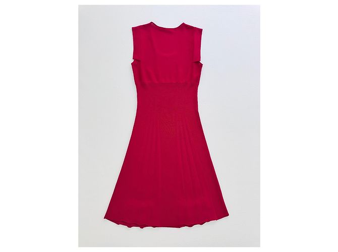 Valentino Rotes Rippstrick-Midikleid - Ansicht 4