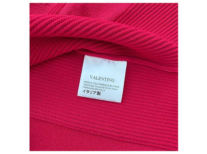 Valentino Rotes Rippstrick-Midikleid - Ansicht 6