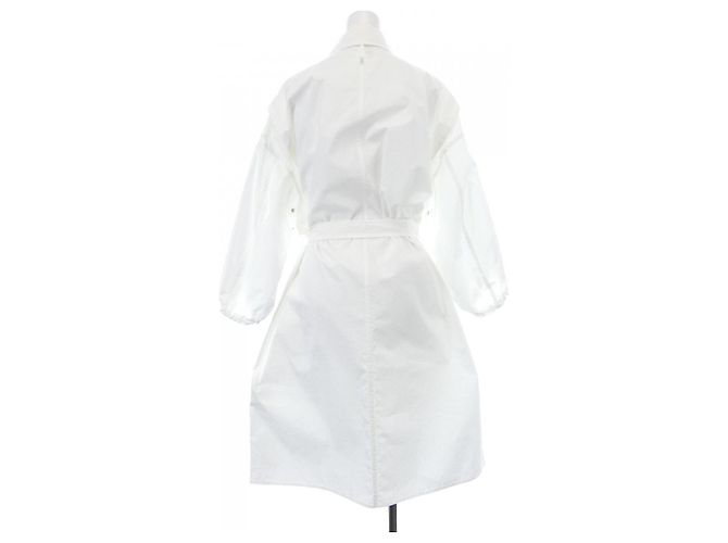 Hermès Vestido de lana con botones Hermes Cricketis 36 Blanco - vista 2