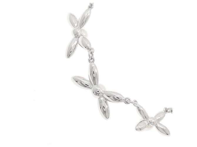Collar Mikimoto de perlas Akoya y oro blanco Au750 Plata - vista 4