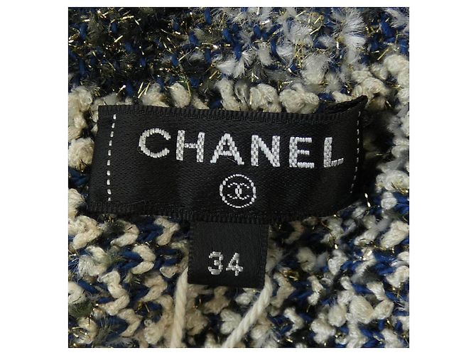 Vestido Chanel Azul de Tela - vista 5