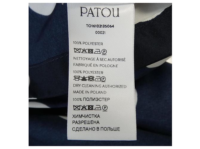 Autre Marque Top Patou Branco e Azul Marinho com Poás Transparente - vista 3