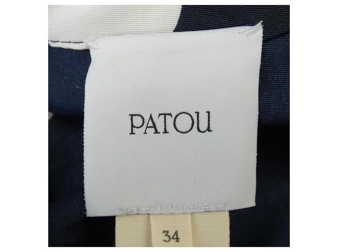 Autre Marque Top Patou Branco e Azul Marinho com Poás Transparente - vista 4