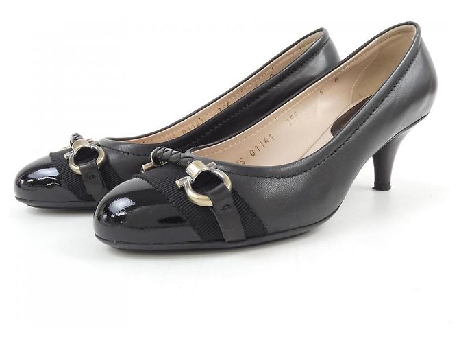 Salvatore Ferragamo Lederpumps Schwarz - Ansicht 3