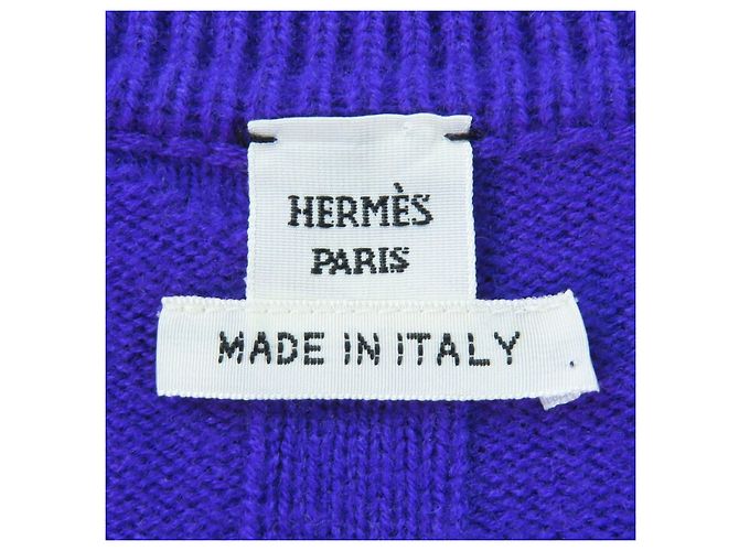 Hermès motivo H en punto de lana 42 Púrpura - vista 5