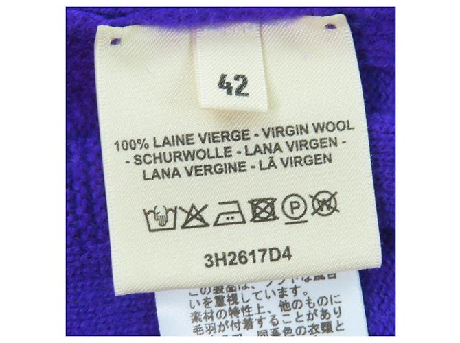 Hermès motivo H en punto de lana 42 Púrpura - vista 6