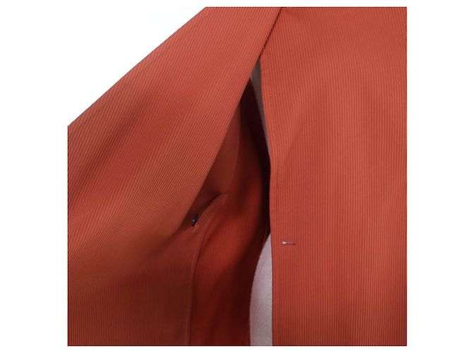 Top sem mangas em algodão e pele de cordeiro Hermès 36 Laranja - vista 5