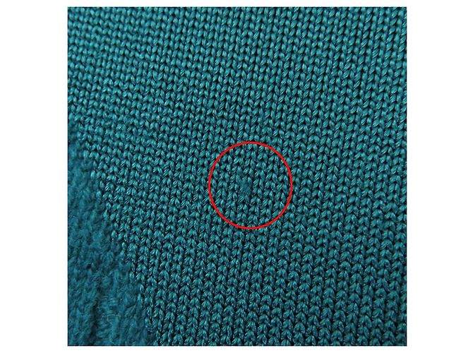 Hermès Hermes 3H2641DX Top de punto de lana seda cachemira 34 Verde - vista 10