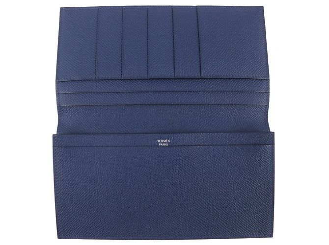 Hermès MC2 Fleming Epsom Bifold Geldbörse Blau Marineblau - Ansicht 5