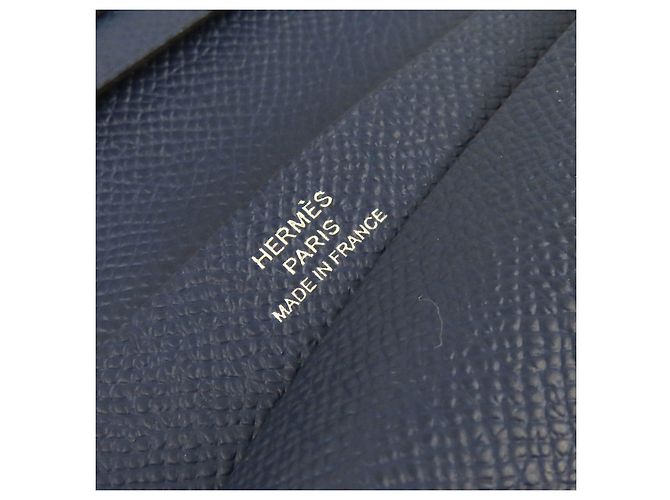 Hermès MC2 Fleming Epsom Bifold Geldbörse Blau Marineblau - Ansicht 8