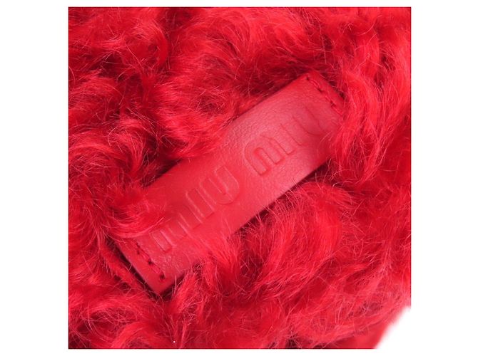 Miu Miu MIUMIU Bucket Hat aus Mohair-Mischung Rot - Ansicht 6