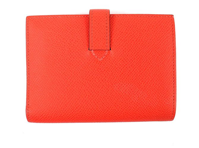 Cartera bifold Hermès H Passant Epsom Naranja - vista 3