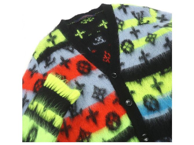 Cárdigan de mohair de punto shaggy Monogram Louis Vuitton Multicolor - vista 2