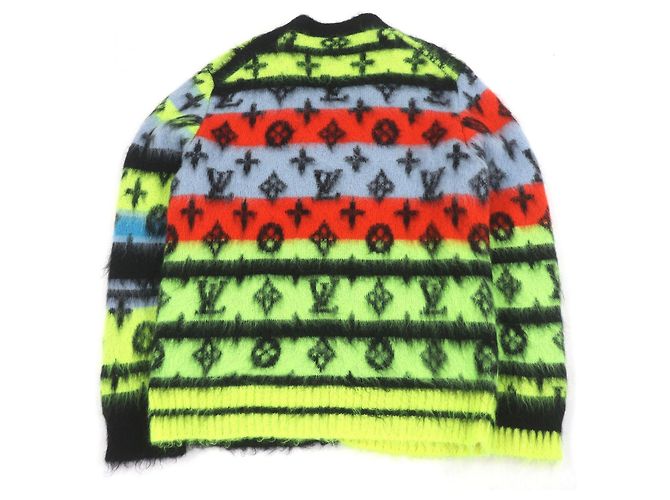 Cárdigan de mohair de punto shaggy Monogram Louis Vuitton Multicolor - vista 3