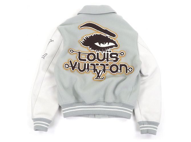 Louis Vuitton Stajan Lederjacke Braun Weiß Blau - Ansicht 4