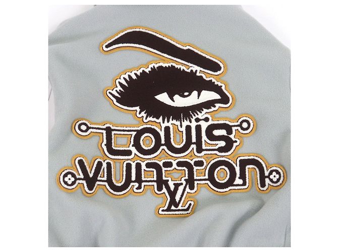 Louis Vuitton Stajan Lederjacke Braun Weiß Blau - Ansicht 6