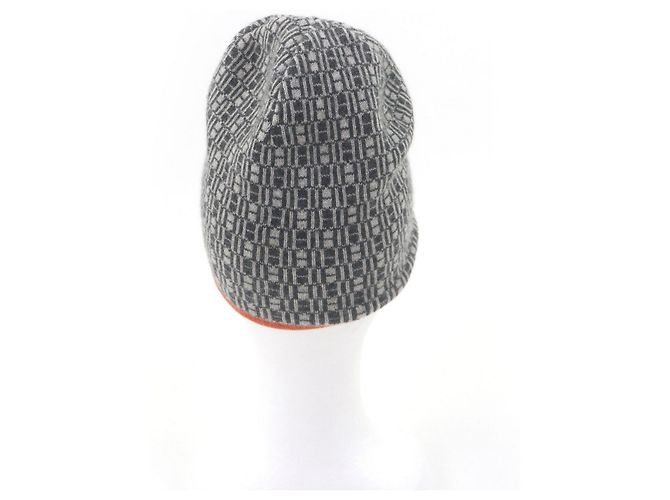 Hermès Cashmere-Beanie mit gestricktem H-Logo Braun Orange - Ansicht 4