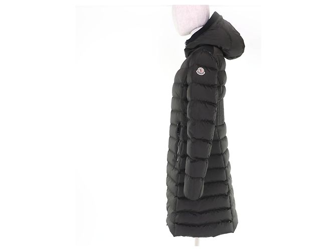 Abrigo de plumón Moncler TALEVE de nailon y cuero Verde Caqui - vista 2
