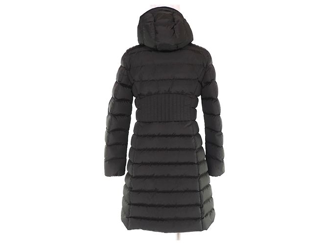 Abrigo de plumón Moncler TALEVE de nailon y cuero Verde Caqui - vista 3