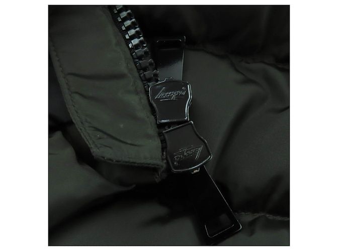 Abrigo de plumón Moncler TALEVE de nailon y cuero Verde Caqui - vista 7