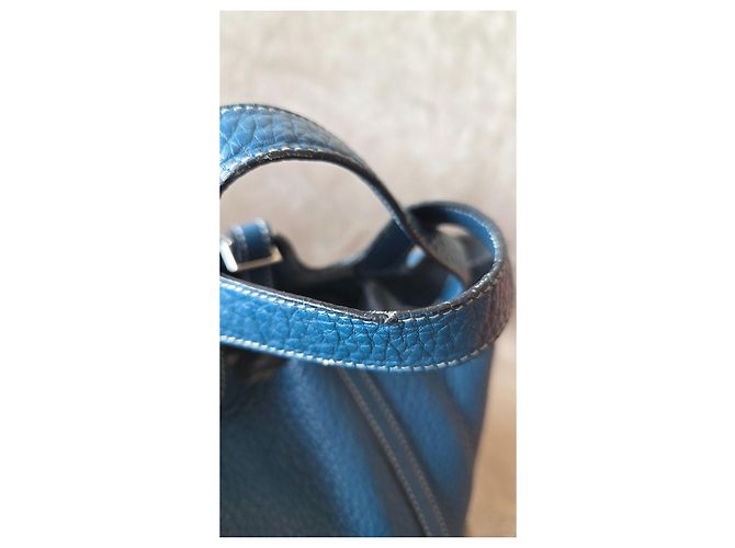 Bolsa Hermès Picotin Lock Blue Jean Azul - vista 10